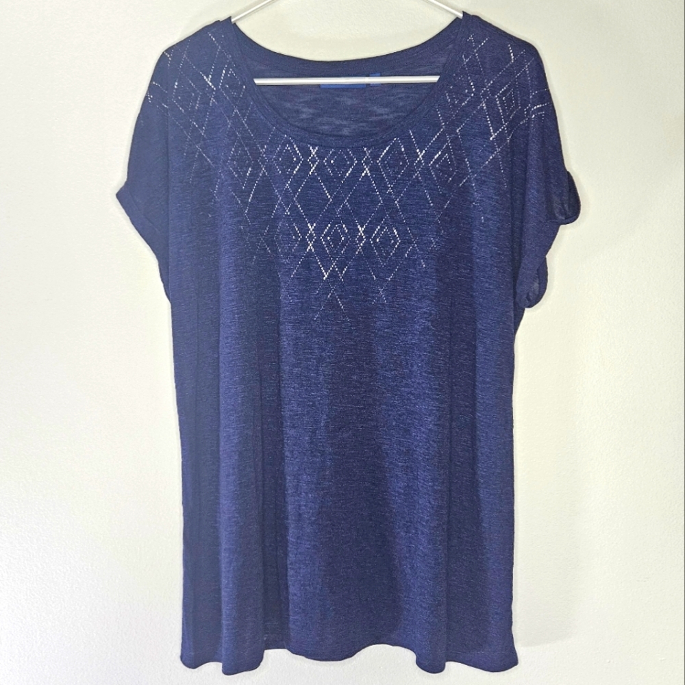 Apt. 9 Navy Short Sleeve Tee Sz XL